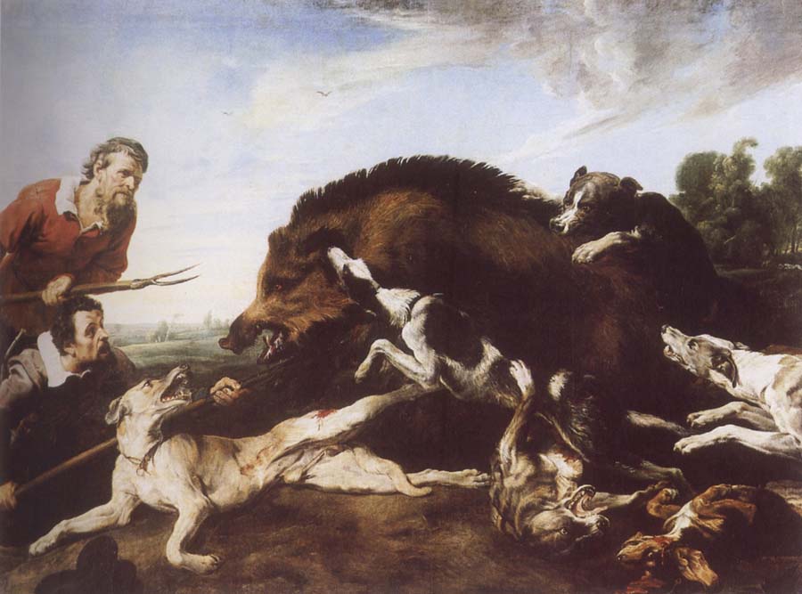 Frans Snyders Wild Boar Hunt